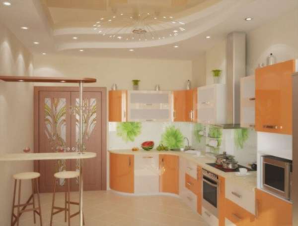 Персиковый цвет в интерьере кухни: фото дизайна, отделка стен, пола и потолка, сочетание, выбор стиля, декора и освещения