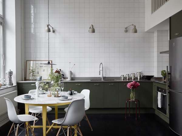 Дизайн кухни в зеленых тонах: разные стили, сочетание цветов, фото интерьеров