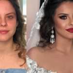 Удивительные фото невест до и после свадебного макияжа